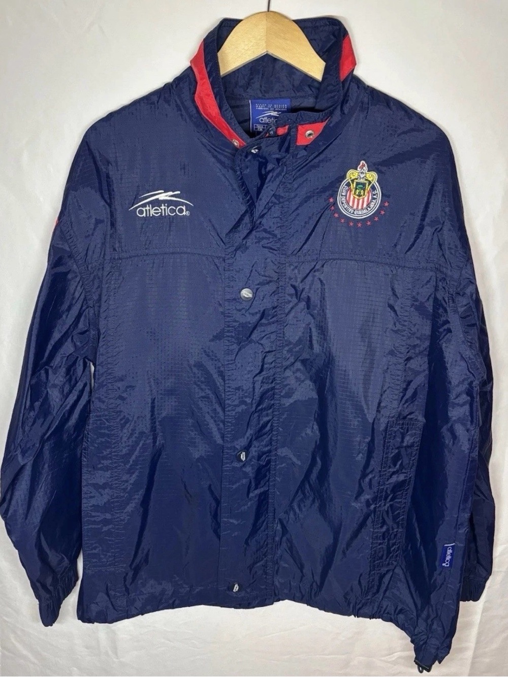 Atletica Men's Navy Raincoat with Red Trim - Chivas Crest